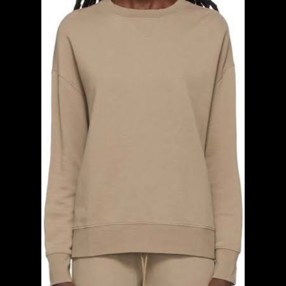 Topshop Beige Oversized Sweatshirt